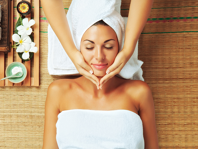 Portrait,Of,Young,Beautiful,Woman,In,Spa,Environment.